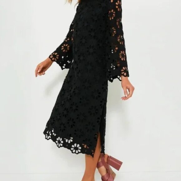 TUCKERNUCK Noir Eyelet Hutton Dress Black Size Medium NWT - Picture 3 of 8
